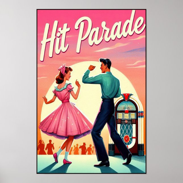 Affiche vintage de la fête de la danse des années  (Devant)
