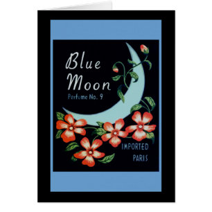 Affiche vintage de la publicité pour la lune bleue