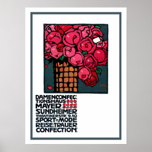 Affiche vintage de la publicité : Roses - Ludwig