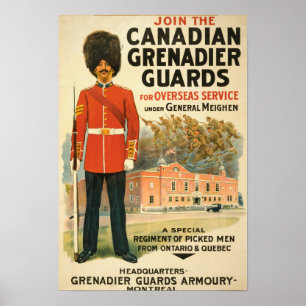 Affiche vintage de l'engagement au Canada