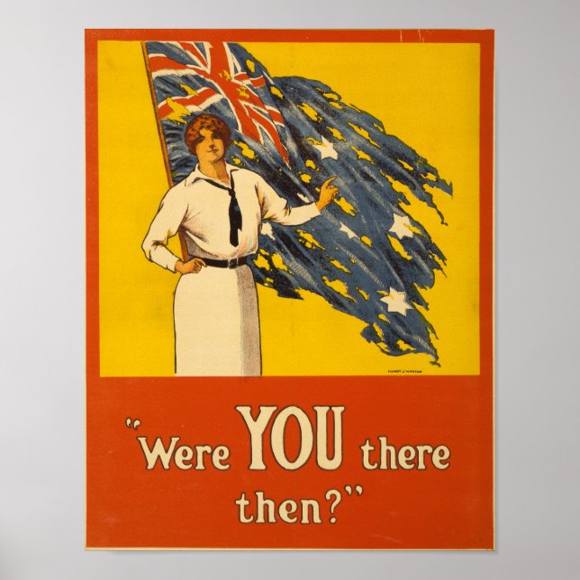 affiche vintage de l'enrôlement en Australie (Devant)