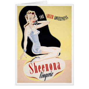 Affiche vintage de lingerie reconstituée