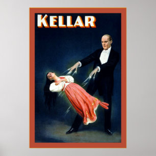 Affiche vintage de magicien de ~ de Kellar