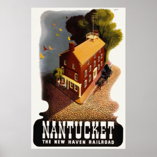 Affiche vintage de Nantucket mA