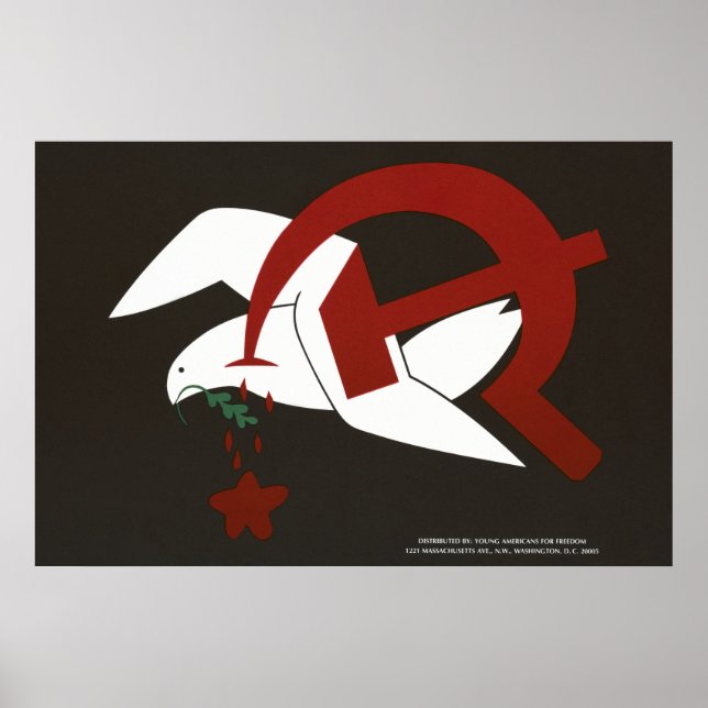 Affiche vintage de propagande anti-communiste (Devant)