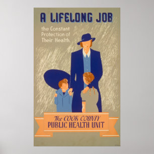 Affiche vintage de santé publique