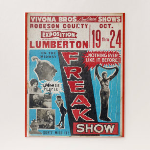 Affiche vintage de spectacle de freakshow Puzzle C