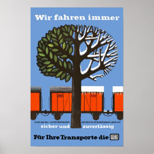 Affiche vintage de voyage de chemins de fer