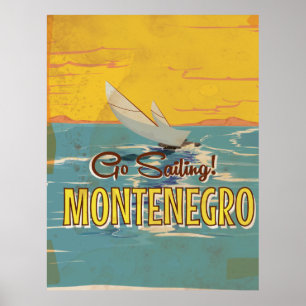Affiche vintage de voyage de Monténégro