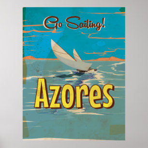 Affiche vintage de voyage des Açores