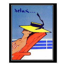 Affiche vintage de voyage Relax