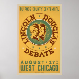 Affiche vintage de WPA de discussion de Lincoln