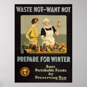AFFICHE VINTAGE D'EFFORT DE GUERRE - NOT-WANT DE