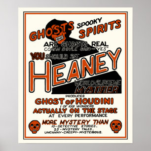 Affiche vintage d'exposition de spectre de Heaney