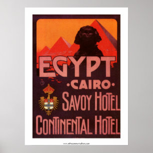 Affiche vintage d'hôtel de l'Egypte
