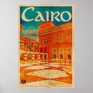 Affiche vintage du Caire
