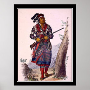 Affiche vintage du chef séminole Tuko-See-Mathla