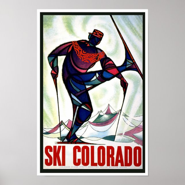 Affiche vintage du Colorado (Devant)