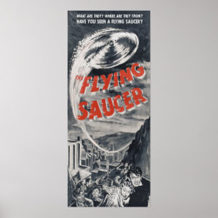 Affiche vintage d'UFO - vous avez vus une soucoupe