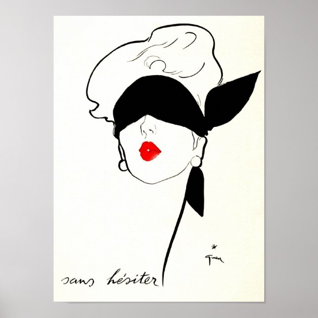Affiche vintage Française Aveugle Femme (Devant)