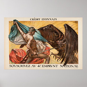 Affiche Vintage Héros de la Première Guerre mondia