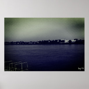 Affiche vintage Irak Bagdad rivière Forat