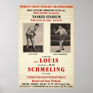 Affiche vintage Joe Lewis vs Max Schmeling