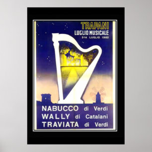 Affiche vintage opéra italien
