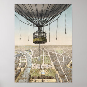 Affiche vintage ou copie de ballon de Paris