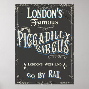 Affiche vintage Piccadilly Circus Londres