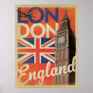 Affiche Vintage pour les voyages à Londres