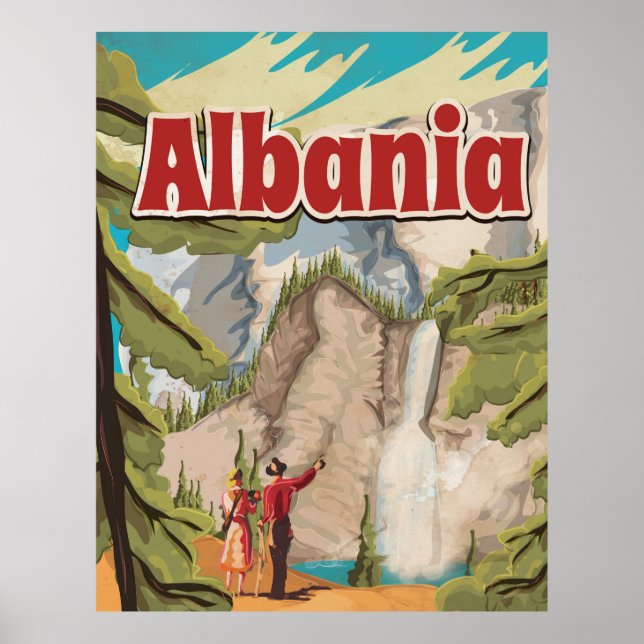 Affiche Vintage voyage Albanie (Devant)