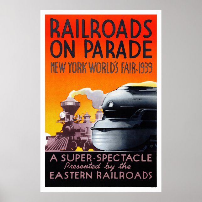 Affiche Vintage voyage américaine restaurée (Devant)