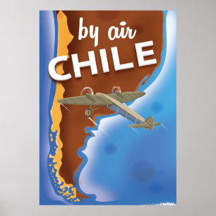 Affiche Vintage voyage au Chili