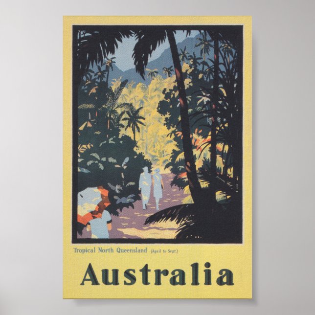 Affiche Vintage voyage Australie (Devant)