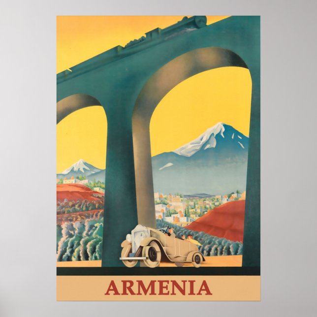 Affiche Vintage voyage d'Arménie (Devant)