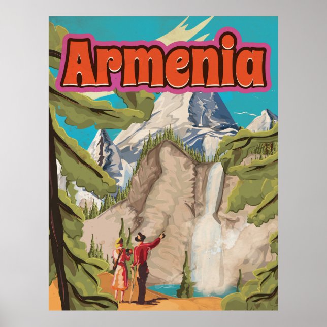 Affiche Vintage voyage d'Arménie (Devant)