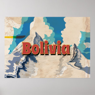 Affiche Vintage voyage de Bolivie