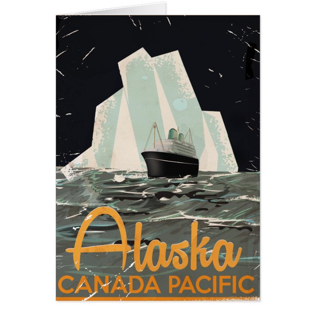 Affiche Vintage voyage de l'Alaska (Devant)