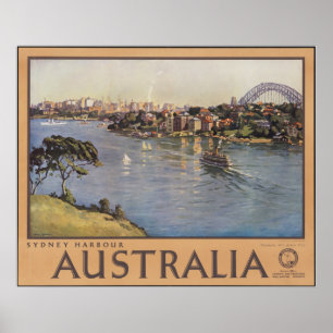 Affiche Vintage voyage de Sydney Australie Retro