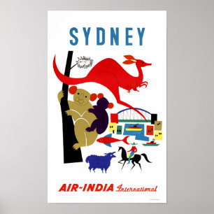 Affiche Vintage voyage de Sydney restaurée