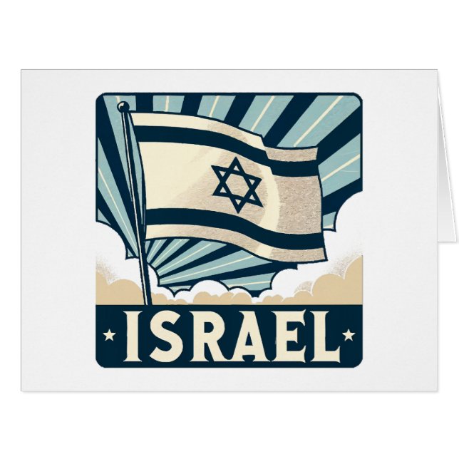 Affiche Vintage voyage d'Israël (Devant horizontal)
