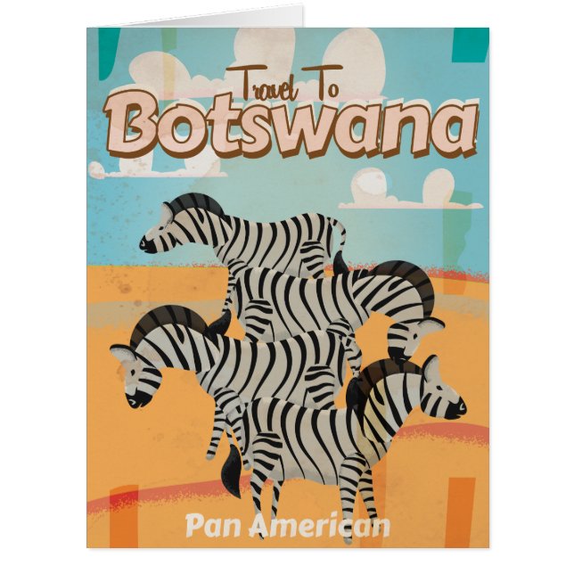 Affiche Vintage voyage du Botswana (Devant)
