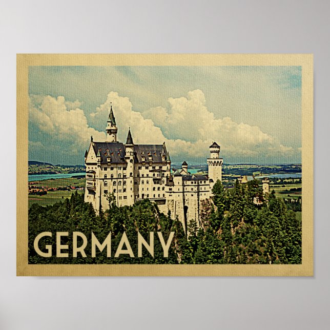 Affiche Vintage voyage en Allemagne (Devant)