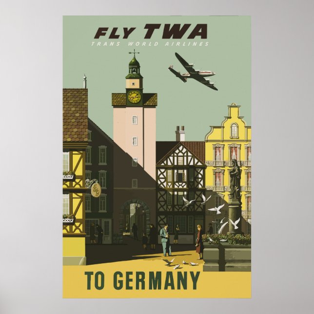 Affiche Vintage voyage en Allemagne (Devant)