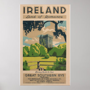 Affiche Vintage voyage irlandaise