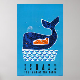 Affiche Vintage voyage israélienne restaurée