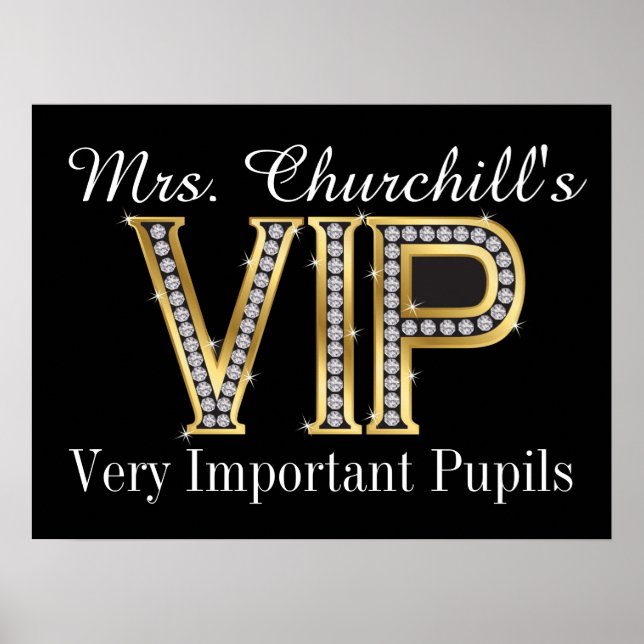 Affiche VIP de l'enseignant de l'école par SRF (Devant)