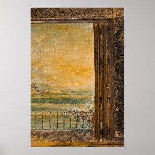 Affiche - Vue sur la mer Peinture acrylique sur bo