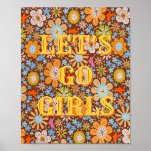 Affiche Western, Let's Go Girls, Art mural Girl Po
